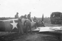 Crashed_German_Bf_109_with_USAAF_Markings