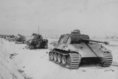 German_Column_6_Panzer_V_Panther_Ausf_A_tanks_along_road